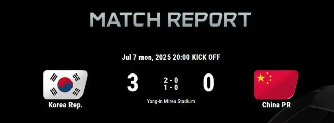 星空体育东亚杯战报：中国队0:3不敌韩国 久尔杰维奇执教首秀遭遇“下马威”
